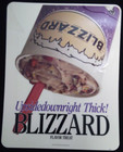 VTG 1990s DAIRY QUEEN ADVERTISING VINYL POSTER SIGN UPSIDE DOWN RIGHT BLIZZARD v
