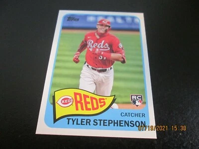 TYLER STEPHENSON REDS 2021 TOPPS SERIES 2 1965 REDUX  ROOKIE CARD #T65-16 - Image 1 of 2