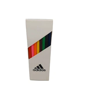 PAQUETE DE 8 LÁPICES DE COLORES ADIDAS Primario Neón RARO CLÁSICO SÍMBOLO DE 3 LÍNEAS USADO EN EXCELENTE ESTADO - Imagen 1 de 7