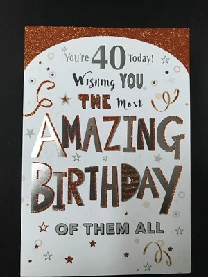 40 Cumpleaños Hombre Edad 40 Hijo Hermano Marido Sobrino Amigo, 20 x 14 cm Foto 1 de 4