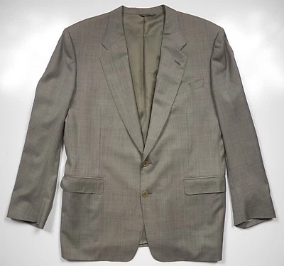 CANALI MILANO MENS 54 44 L BLAZER COAT JACKET WOOL OLIVE GREEN LUXURY ITALY MADE - Image 1 of 4