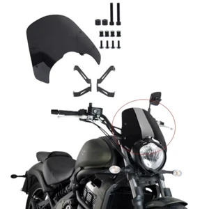 Soporte de parabrisas de plástico negro para Kawasaki VN650 EN650 ABS 2015-22 - Imagen 1 de 13