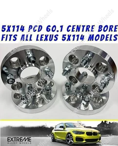 Se adapta a Lexus ES GS IS LS RC RX 20 mm espaciadores de rueda de aleación 5x114 60,1 x 4 - Imagen 1 de 5
