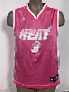 Dwyane Wade #3 Miami Heat Adidas NBA 4Her Pink Jersey Women's LARGE - Picture 1 of 13