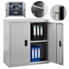 AREBOS 2-trg. Aktenschrank - Grau, 90 x 40 x 90cm