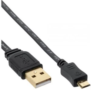 Cable de banda plana micro USB 1,0 m micro-B a conector USB A contactos dorados - Imagen 1 de 1