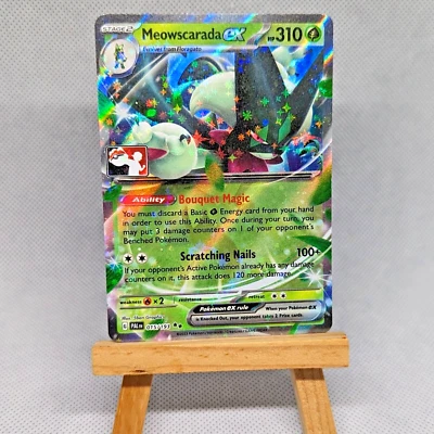 Meowscarada ex 015/193 Holo Play Stamp Pokemon Prize Pack Series Rare Near Mint - Image 1 of 4