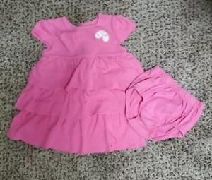 Vestito a strati rosa 18 mesi bambina con fondo Farfalla - Foto 1 di 1