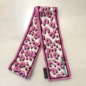 LOUIS VUITTON Bufanda Auténtica Tela Moda Bandeau Rosa Leopardo - Imagen 1 de 4