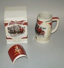 2014 BUDWEISER HOLIDAY BEER STEIN MINT IN ORIGINAL BOX 5" X 5" X 7 1/2"