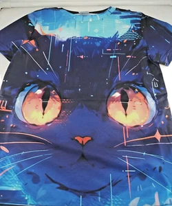 XS Child's Cat Shirt Sleeve T-Shirt Multi Colored New 5-6 Yr Old NEW - Picture 1 of 7