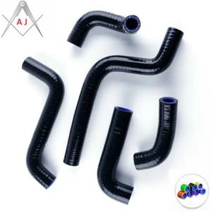 For 1989-1997 KAWASAKI NINJA ZX6R ZX 600 Black Silicone Radiator Coolant Hose - Imagen 1 de 6