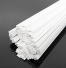  Pack of 10 ABS Styrene Plastic Flat Rectangular Bars 1*4mm 9.8" White