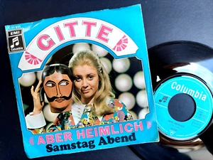 GITTE - 1968 - Aber Heimlich / Samstag Abend - Single 7" - Imagen 1 de 2