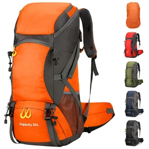 50L Waterproof Hiking Camping Backpack Large Outdoor Travel Daypack Rucksack - Picture 1 of 56