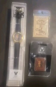 Disneyland Pirates of the Caribbean  Lot Watch, Light-up Pin, Cast Member Button - Picture 1 of 9
