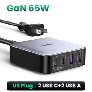 UGREEN  65W GaN Charger Desktop Laptop Fast Charger Adapter For iPhone - Picture 1 of 4
