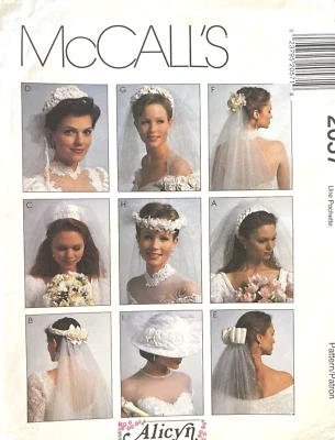 Patrón de velos de novia McCall's 2057 años 90 sin cortar Foto 1 de 2