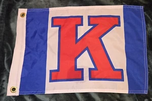University Of Kansas "K" 18x12 Inch Flag - Picture 1 of 1