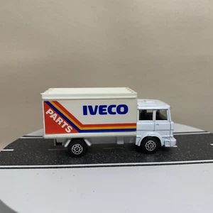 1984 Corgi Iveco Parts Delivery Box Truck Cabover White w/Logo & Stripes ~1:90 - Picture 1 of 15