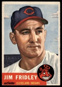 1953 Topps Jim Fridley EX Cleveland Indians #187