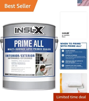 Грунтовка для белой краски устойчивая к плесени - 128 жидк. унций для быстрого покрытия и защиты - Изображение 1 из 4
