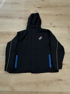 Dominos Gear Jacke Herren 2XL schwarz Regenjacke Windbreaker Kapuze Full Zip - Bild 1 von 11