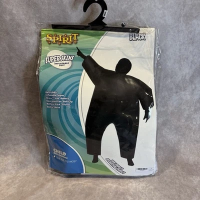 Spirit Halloween Costume Super Skins Inflatable Blimp Suit Black Kids One Size - Image 1 of 4