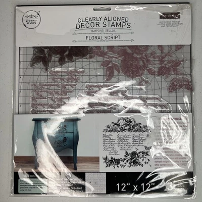 Floral Script - Clearly Aligned Decor Stamp Redesign with Prima NEW DIY - Image 1 of 4