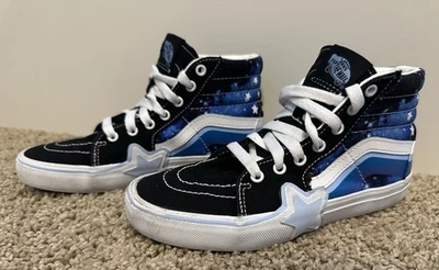 范斯 Sk8-Hi Zip 彩虹之星(低银河黑色/蓝色)大孩子尺寸 3 — 第 1/4 张图片