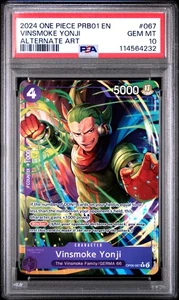 PSA 10 Vinsmoke Yonji 067 Alt Art One Piece Prb01 One Piece Card The Best- - Picture 1 of 2