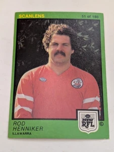 1982 Scanlens Rugby League Card #51/180 Rod Henniker Illawarra Steelers - Bild 1 von 2
