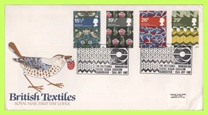 G.B. 1982 Textiles set on Post Office =First Day Cover, Huddersfield - Picture 1 of 1