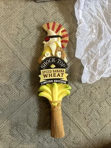 Shock Top Spiced Banana Wheat Rare Draft Beer Tap Handle Limited Edition Tap - Picture 1 of 7
