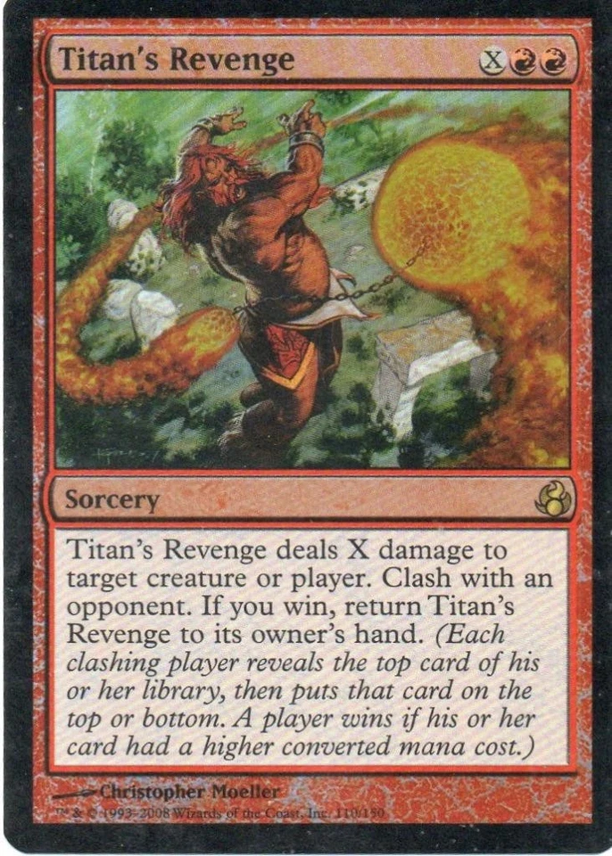 MTG: Morningtide: Foil Titan's Revenge: Lightly Played Condition - Image 1 of 1