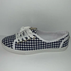 Jack Rogers Women’s Ava Gingham Sneaker Shoes Navy White Size 10 - Picture 1 of 5