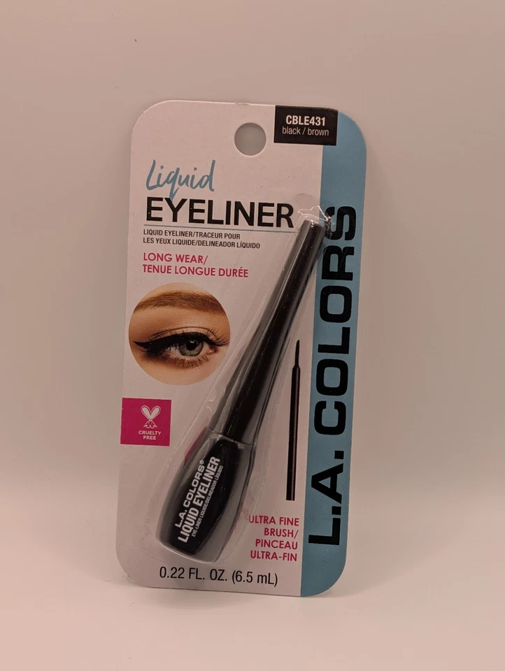 NEW  Lot 3 LA Colors Fine Tip Liquid Eyeliner 0.22 Fl Oz BLE431 Black Brown - Image 1 of 1