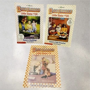 Babysitters Club Little Sister Book Lot - #4 #26 #35 Kittycat Doll Hospital Duck - Picture 1 of 12
