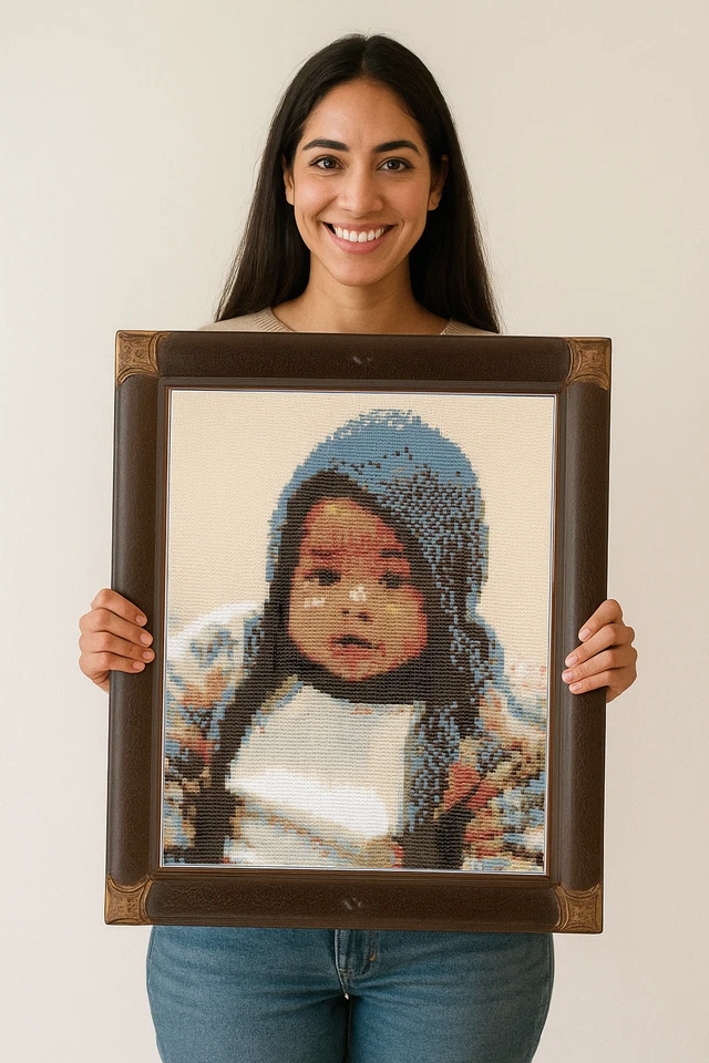 UK made - Delivered in 5 Days Personalised Photo Custom Diamond Painting Art Kit - Image 1 of 4