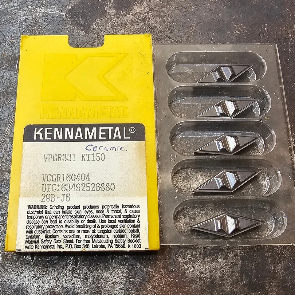 Керамические вставки класса Qty 5 Kennametal VPGR 331 VCGR160404 KT150 - Изображение 1 из 1