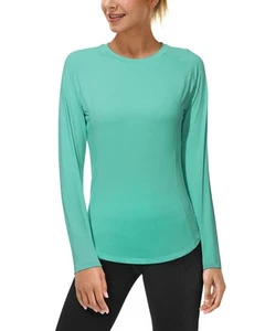 Women's Long Sleeve UV Sun Shirts UPF 50+ Workout Swim Rash Guard Tops - Picture 1 of 7