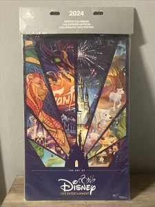 Never Used Disney Parks 2024 Art Of Disney Live Entertainment Poster Calendar - Picture 1 of 7