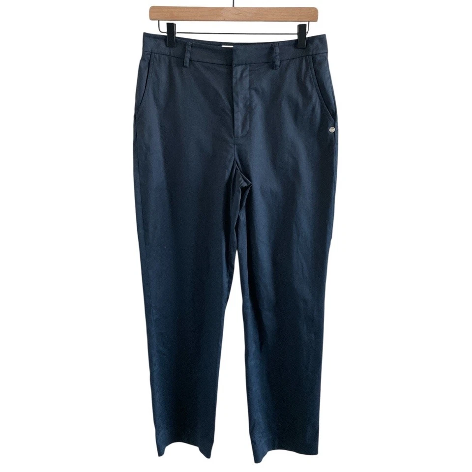 Pantalón chino para mujer Scotch & Soda Maison Abott ajuste regular frente plano azul talla 29 Foto 1 de 4