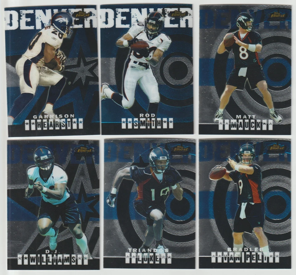 DENVER BRONCOS 2004 Topps Finest Team Set 6 Cards w/ 4 SP RC Rare Find - Image 1 of 1