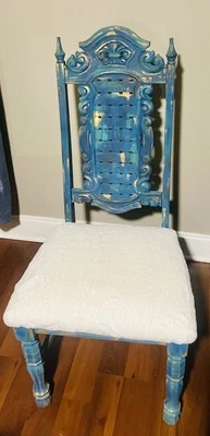 古董文艺复兴橡木高靠背椅 — 第 1/4 张图片