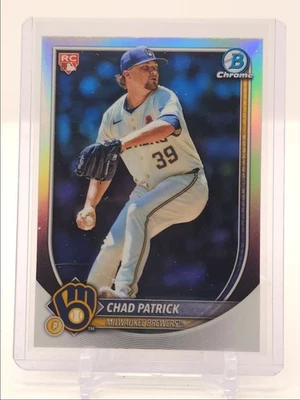 CHAD PATRICK 2025 BOWMAN CHROME ROOKIE RED LOGO REDEMPTION RC Q1940 - Image 1 of 2
