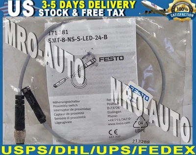 Festo SMT-8-NS-S-LED-24-B 171181 Proximity Switch - Image 1 of 4
