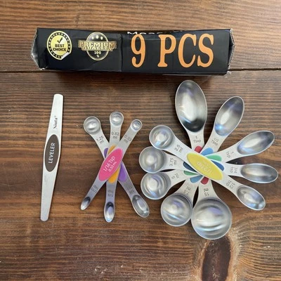 NIUTA Magnetic measuring spoons set, stackable on both sides, Germany stainle... - Image 1 of 4