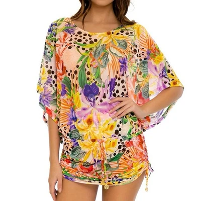 Luli Fama SHOCKING FLORALS - South Beach Dress Multicolor Size XSmall - Image 1 of 4