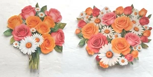 3D UPick Daisy Rose Heart Flower Bouquet Mothers Day Flowers Embellishment 4044 - Picture 1 of 3